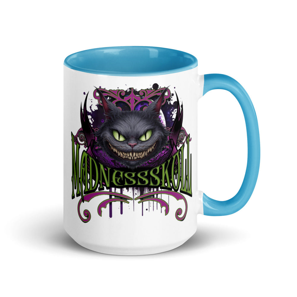 Mad White Ceramic Mug with Color Inside