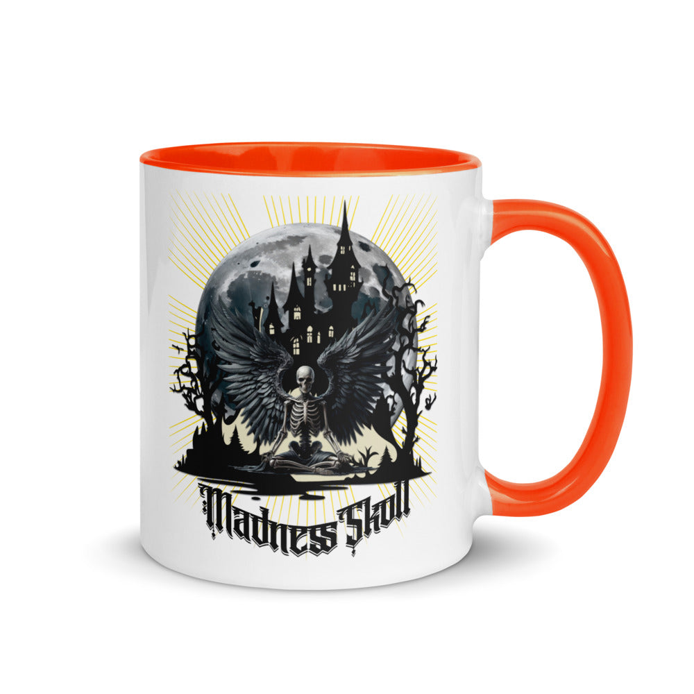 Mad White Ceramic Mug with Color Inside