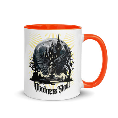 Mad White Ceramic Mug with Color Inside