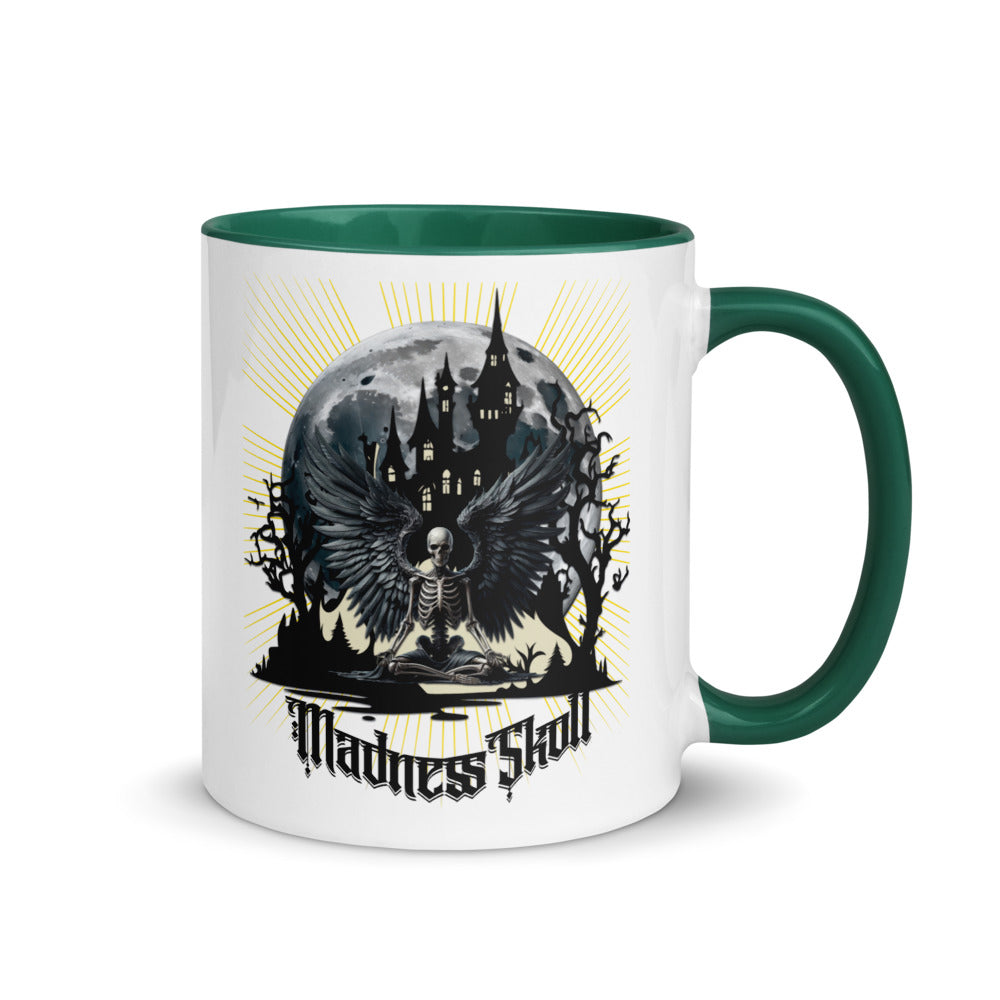 Mad White Ceramic Mug with Color Inside