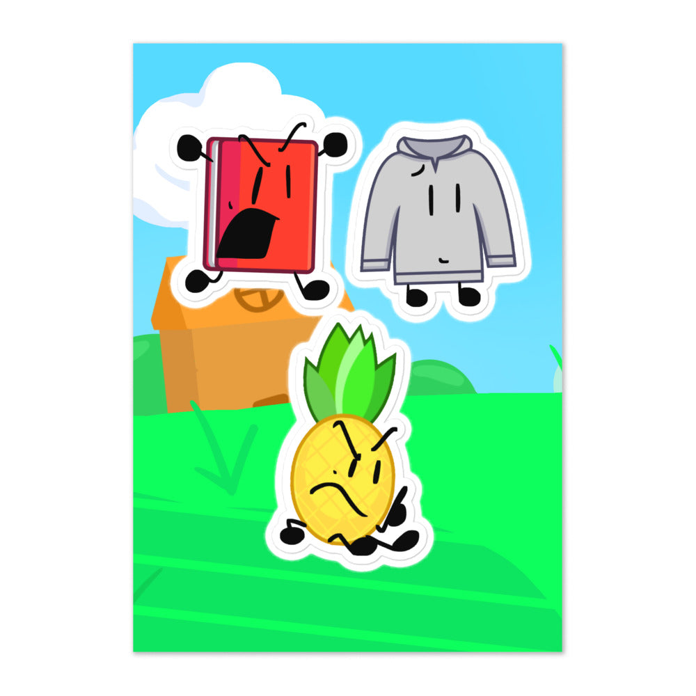 Manic Object Brawl - Book, Hoodie & Pineapple Sticker Sheet