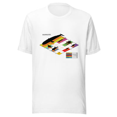 Marine life sizes colour tee