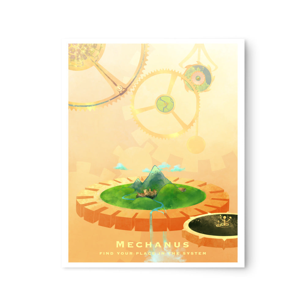 Rolling with Difficulty - Mechanus Travel Poster β Crowdmade