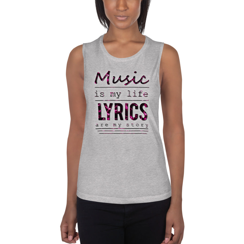 Music and Lyrics Ladies Muscle Tank