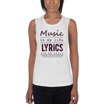 Music and Lyrics Ladies Muscle Tank