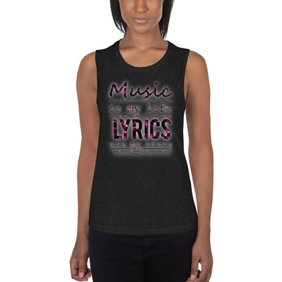 Music and Lyrics Ladies Muscle Tank