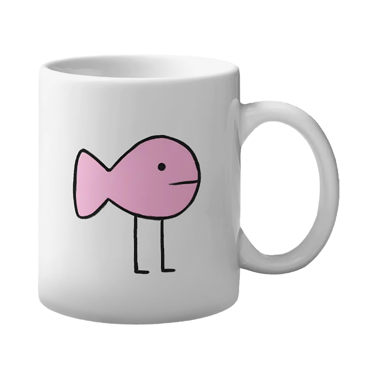 Fishes on hot a mug