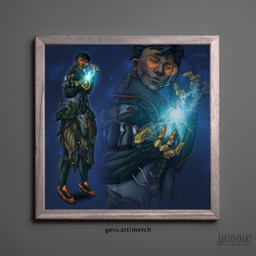 hex cards - amir | warframe FANART | matte print