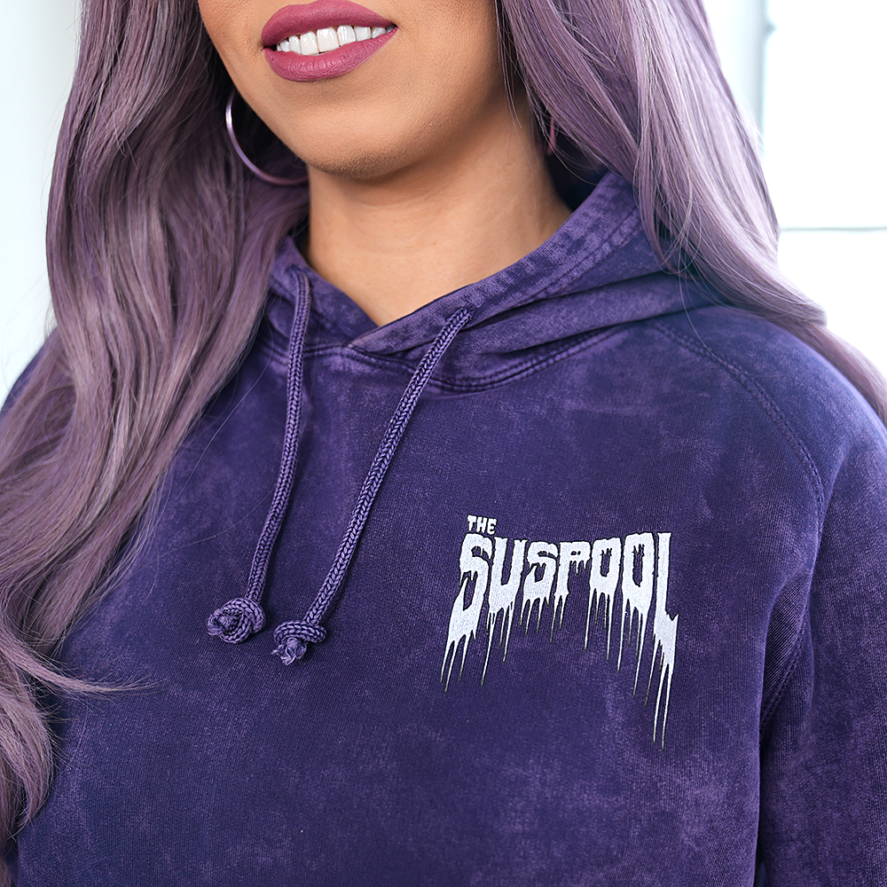 Sudadera Lucky Brand Cloud Para Mujer - Tejido Ultrasuave, Color Púrpura Intenso, Talla M | Composición: 60% Viscosa, 36% Poliéster, 4% Elastano