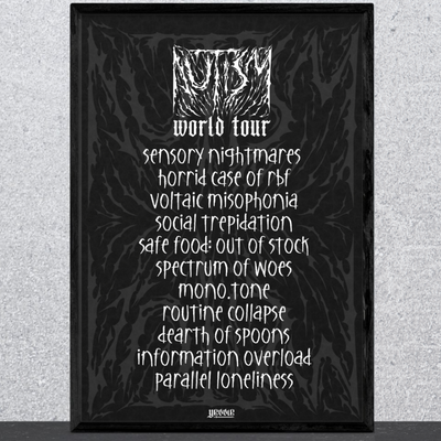 death metal AUTISM | matte poster