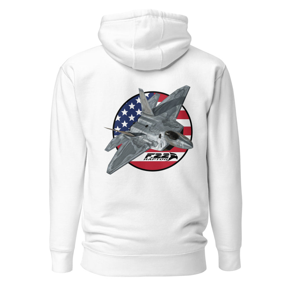 Growling Sidewinder - No Flag - F-22 Raptor On Premium Hoodie – Crowdmade