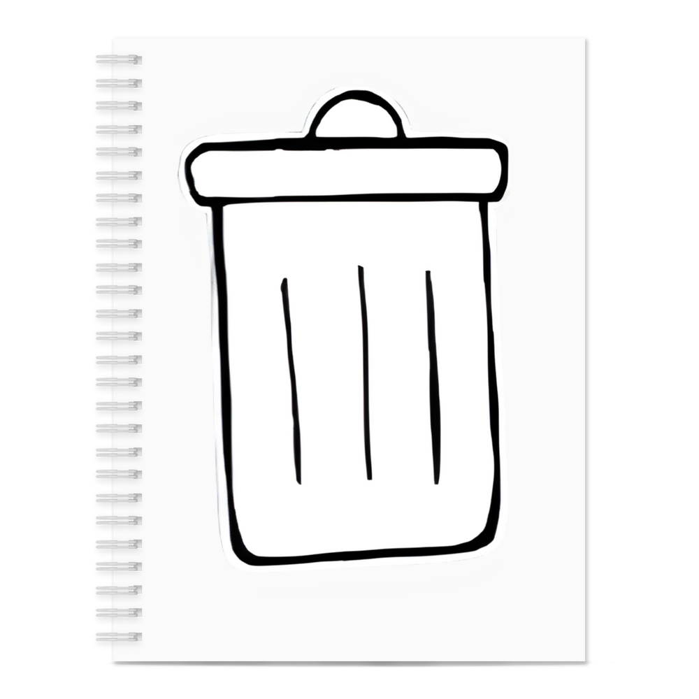 Trash Can Logo Notebook