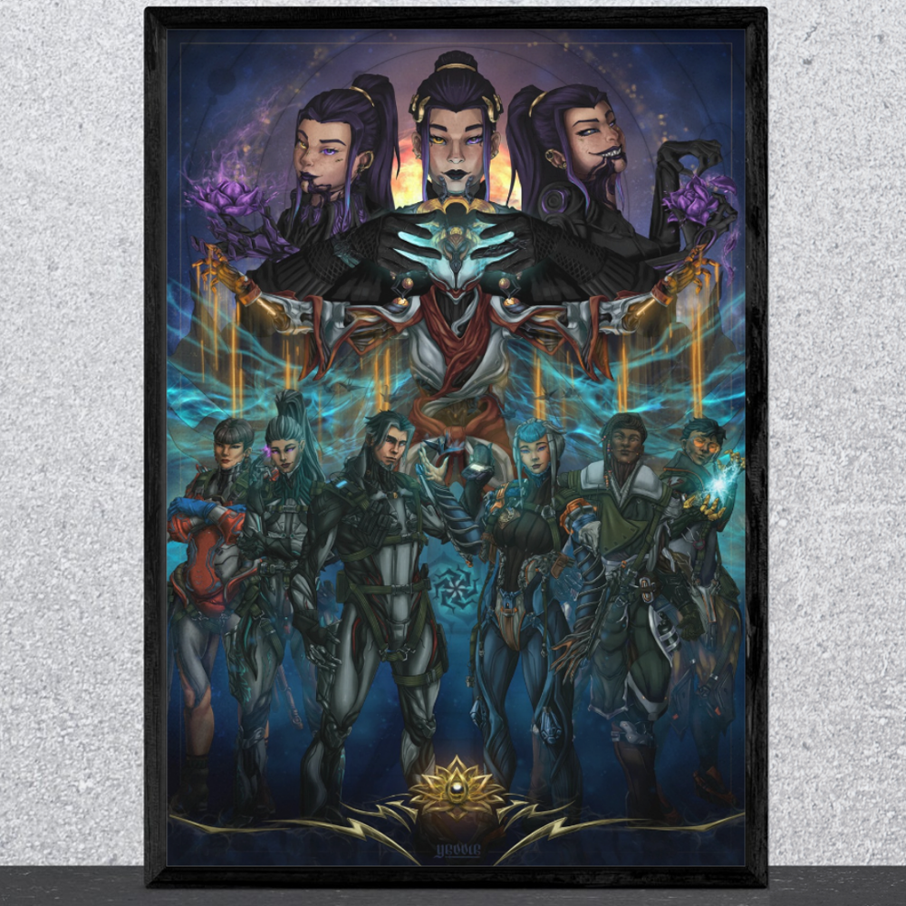 playing with fate | warframe FANART | matte print