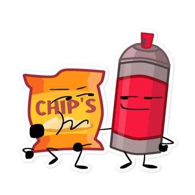 OBJECT LOGIC - CHIPS AND SPRAY CAN STICKER