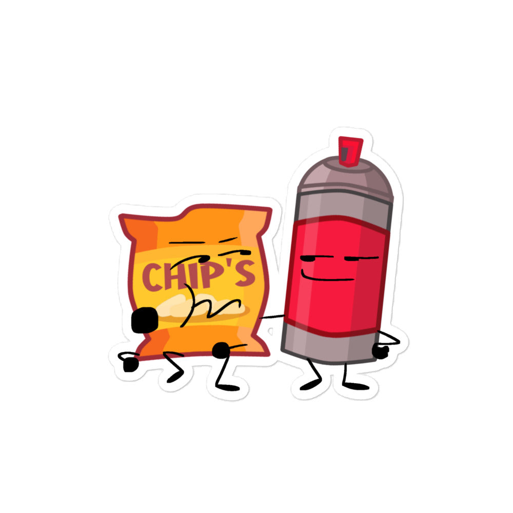 OBJECT LOGIC - CHIPS AND SPRAY CAN STICKER