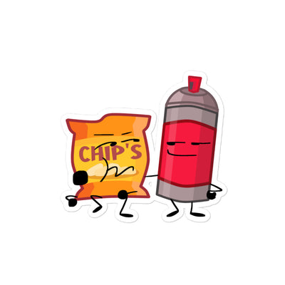 OBJECT LOGIC - CHIPS AND SPRAY CAN STICKER