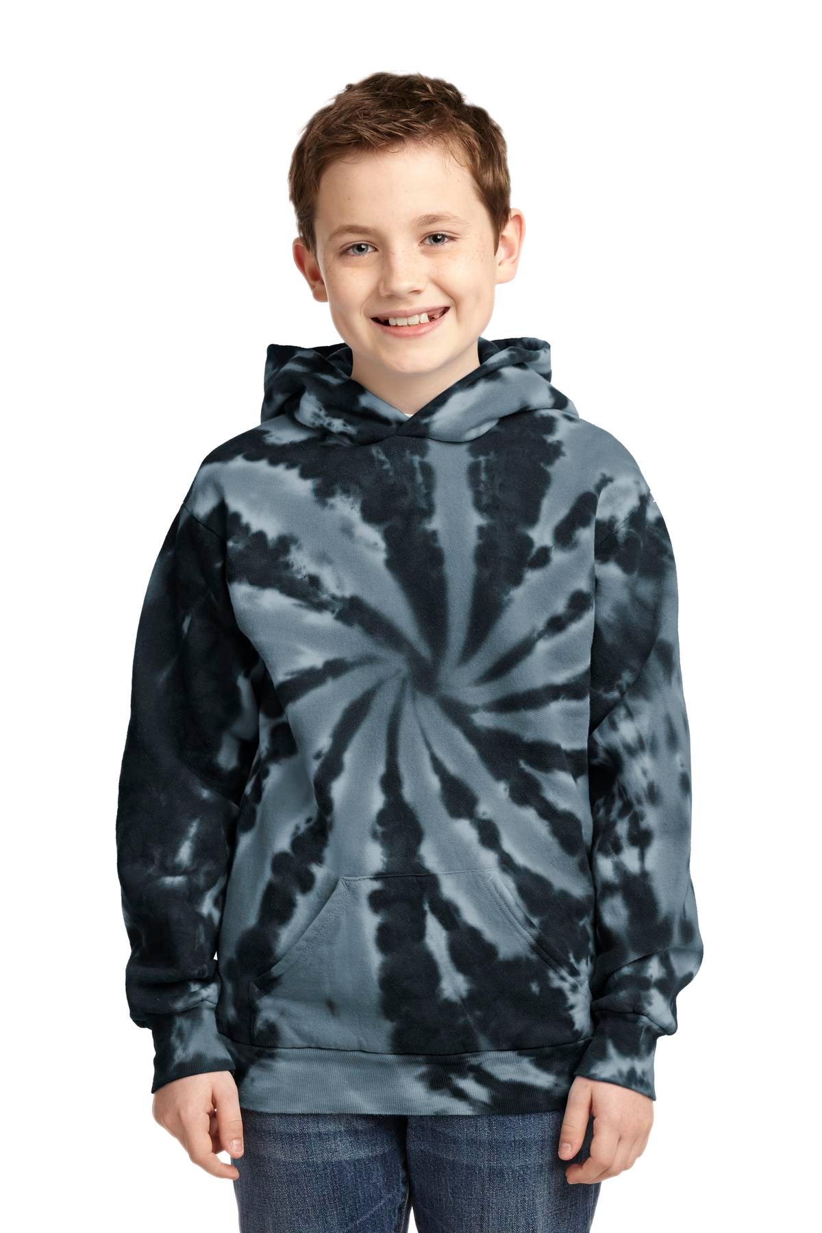 Port & Co Youth Tie-Dye Pullover Hooded Sweatshirt. PC146Y