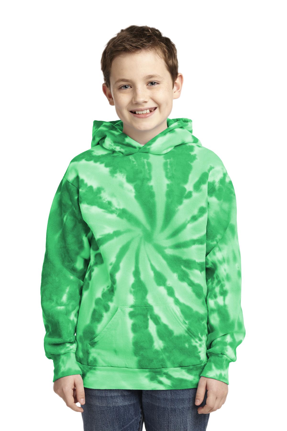 Port & Co Youth Tie-Dye Pullover Hooded Sweatshirt. PC146Y