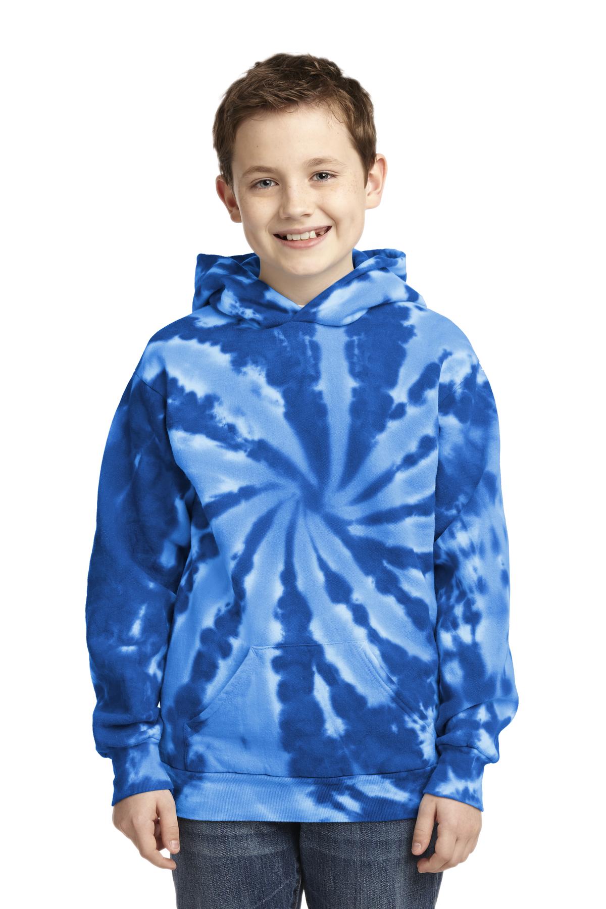 Port & Co Youth Tie-Dye Pullover Hooded Sweatshirt. PC146Y