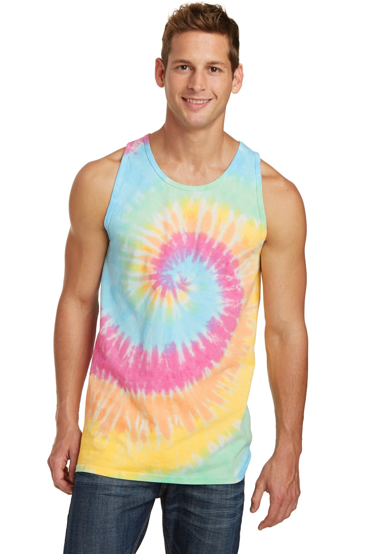 Port & Co Tie-Dye Tank Top.  PC147TT