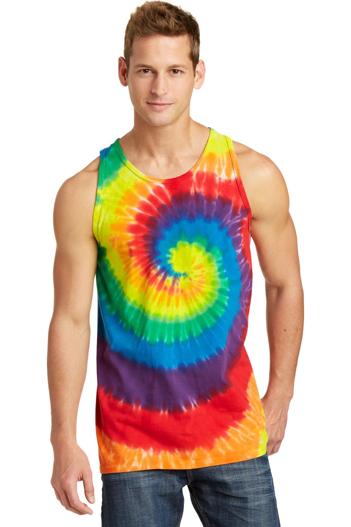 Port & Co Tie-Dye Tank Top.  PC147TT