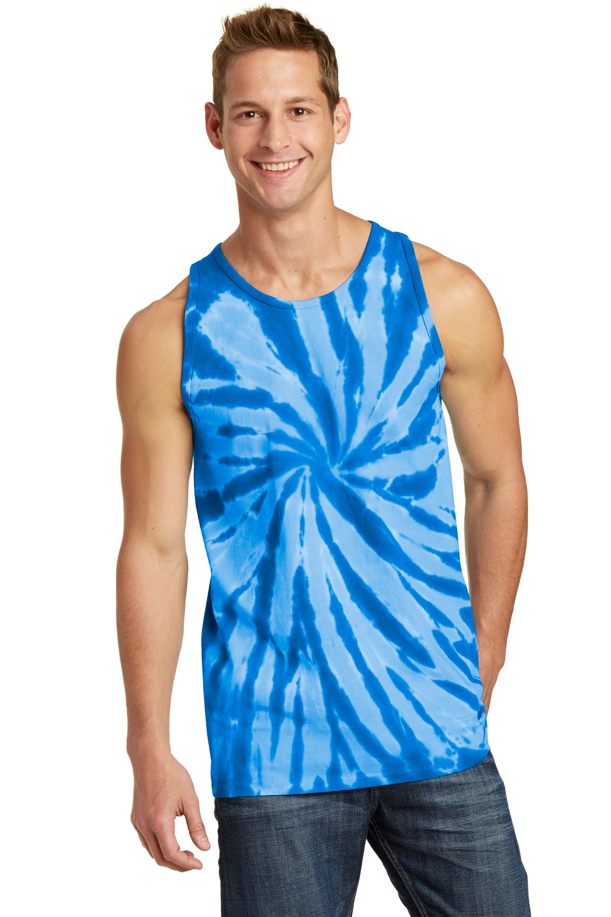Port & Co Tie-Dye Tank Top.  PC147TT