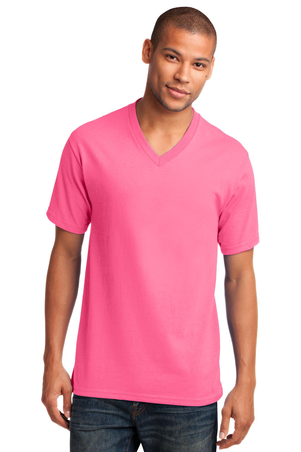 Port & Co Core Cotton V-Neck Tee. PC54V