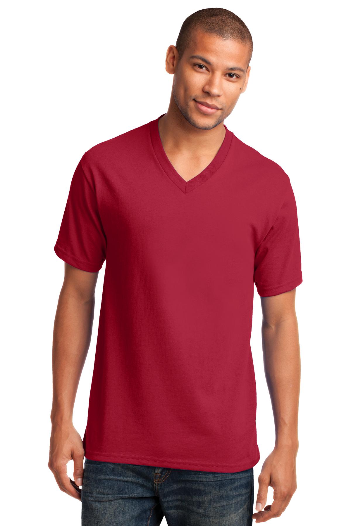 Port & Co Core Cotton V-Neck Tee. PC54V