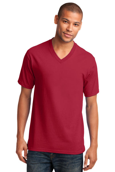 Port & Co Core Cotton V-Neck Tee. PC54V