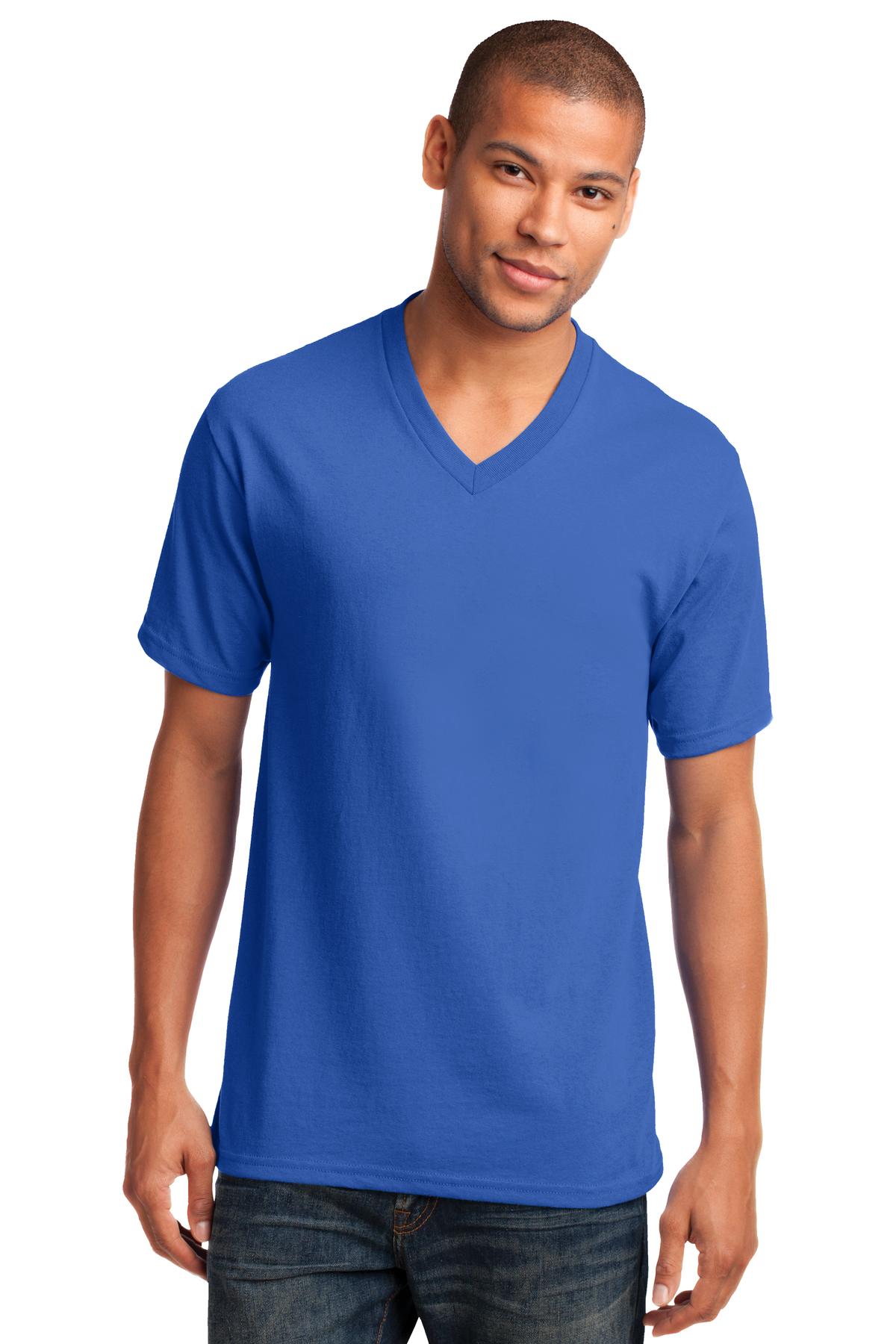 Port & Co Core Cotton V-Neck Tee. PC54V