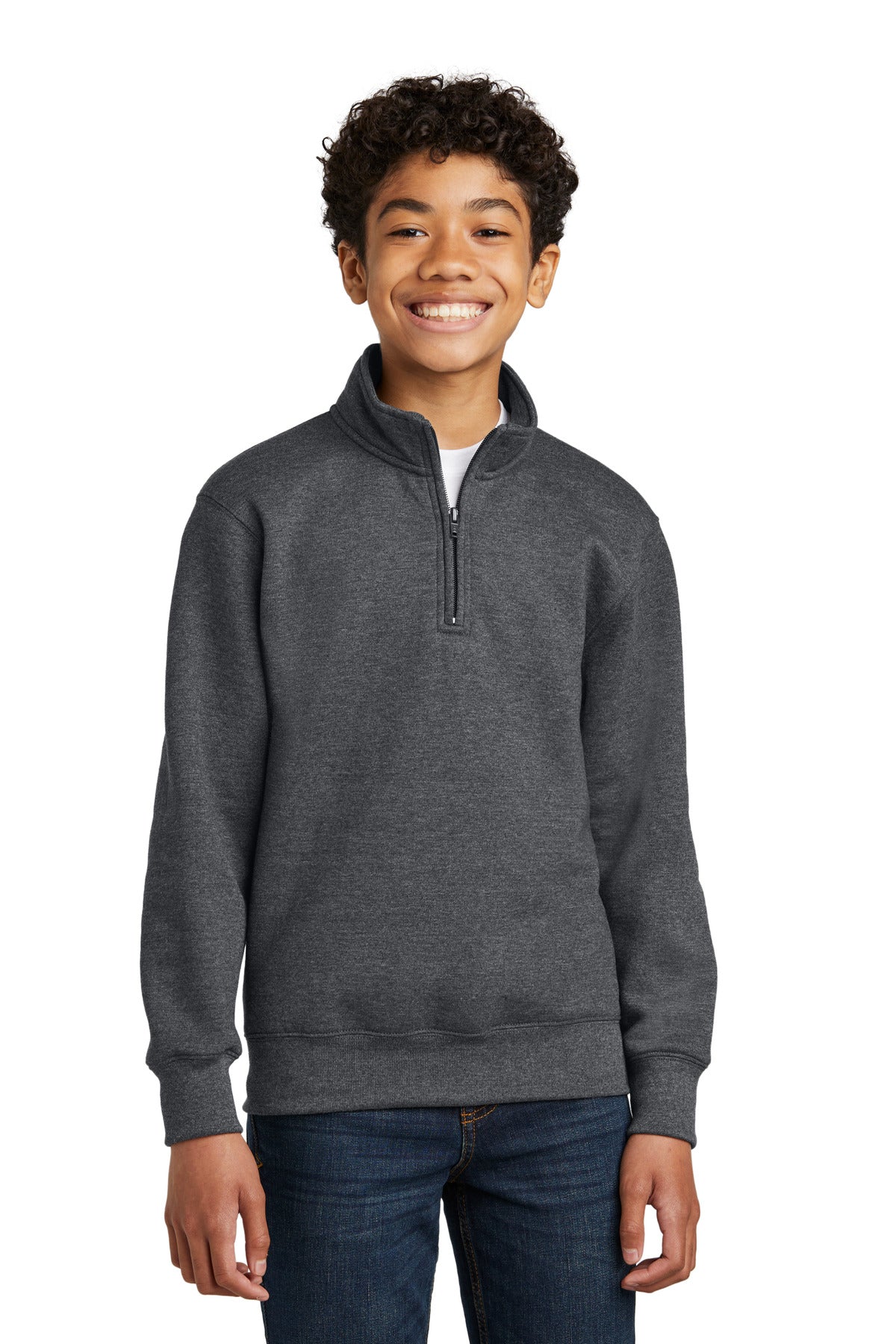 Port & Co Youth Core Fleece 1/4-Zip Pullover Sweatshirt PC78YQ