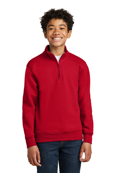 Port & Co Youth Core Fleece 1/4-Zip Pullover Sweatshirt PC78YQ