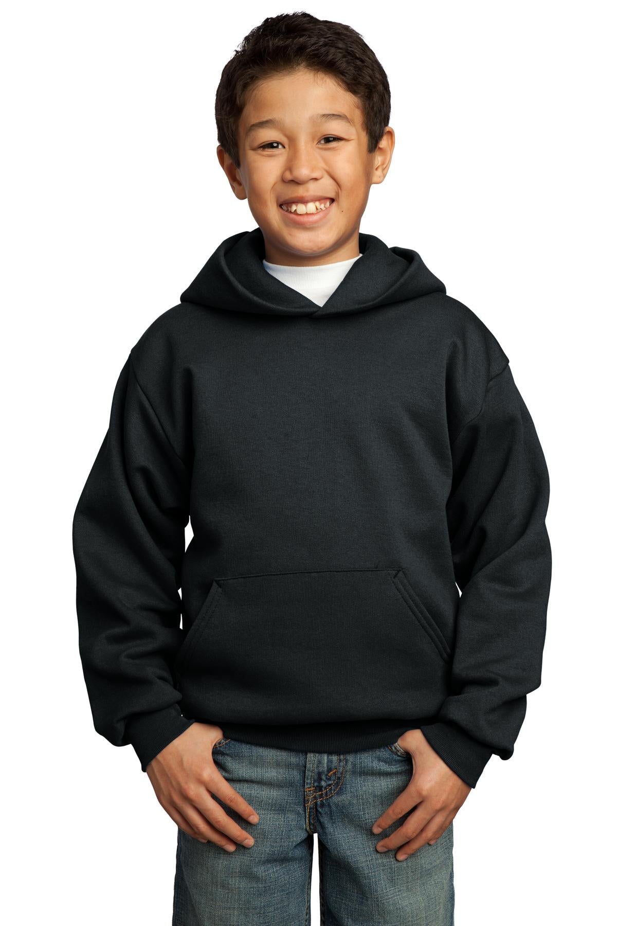 Port & Co Youth Core Fleece Pullover Hooded Sweatshirt.  PC90YH