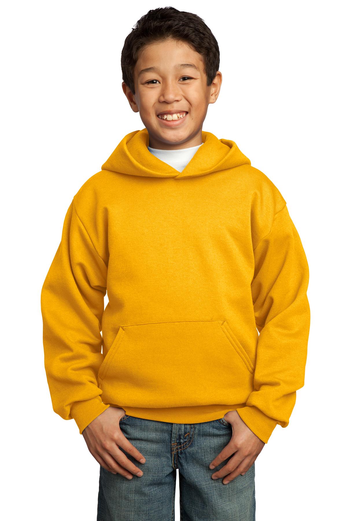 Port & Co Youth Core Fleece Pullover Hooded Sweatshirt.  PC90YH