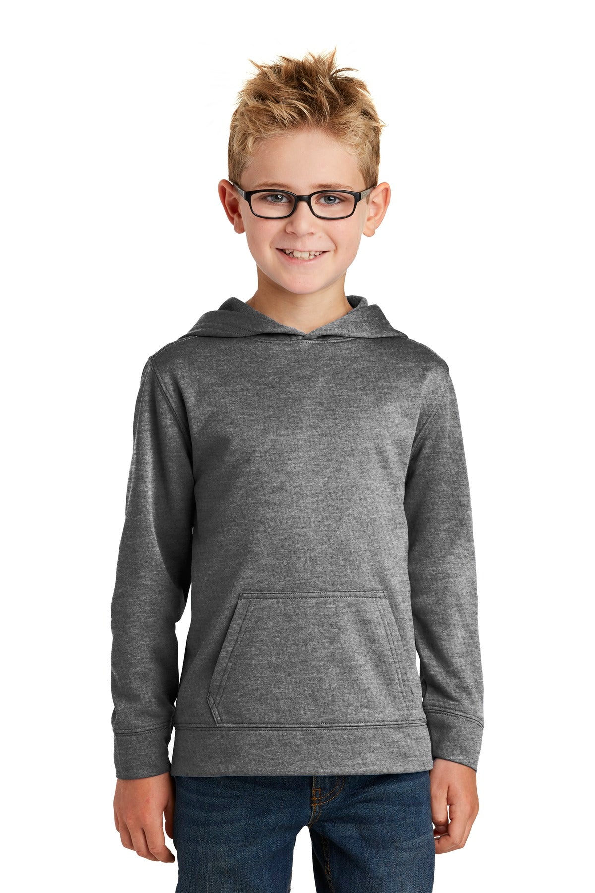 Port & Co Youth Core Fleece Pullover Hooded Sweatshirt.  PC90YH