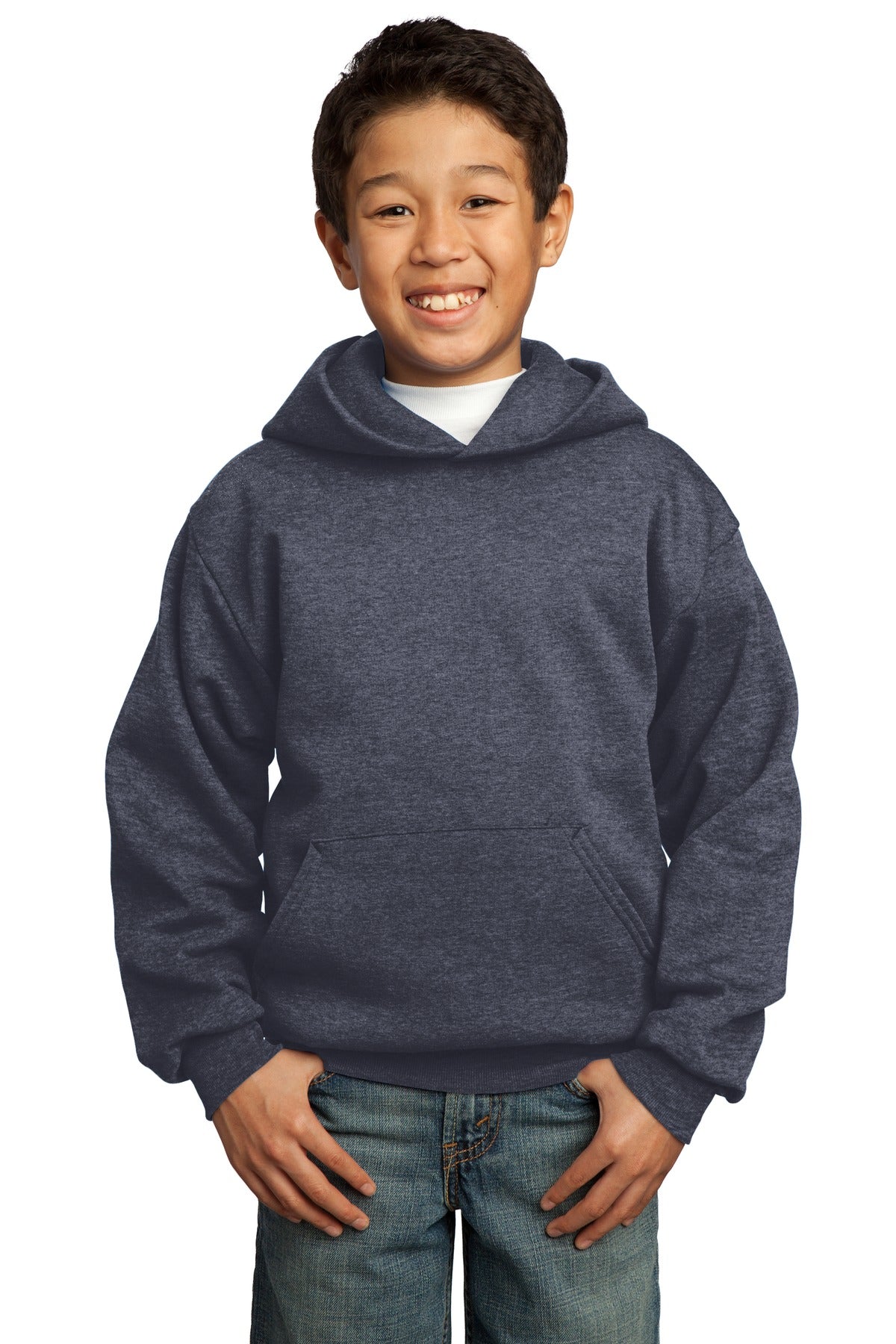 Port & Co Youth Core Fleece Pullover Hooded Sweatshirt.  PC90YH