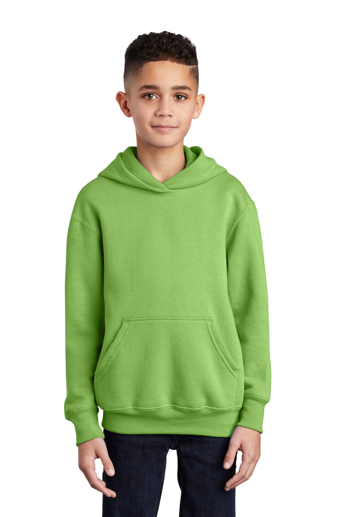 Port & Co Youth Core Fleece Pullover Hooded Sweatshirt.  PC90YH