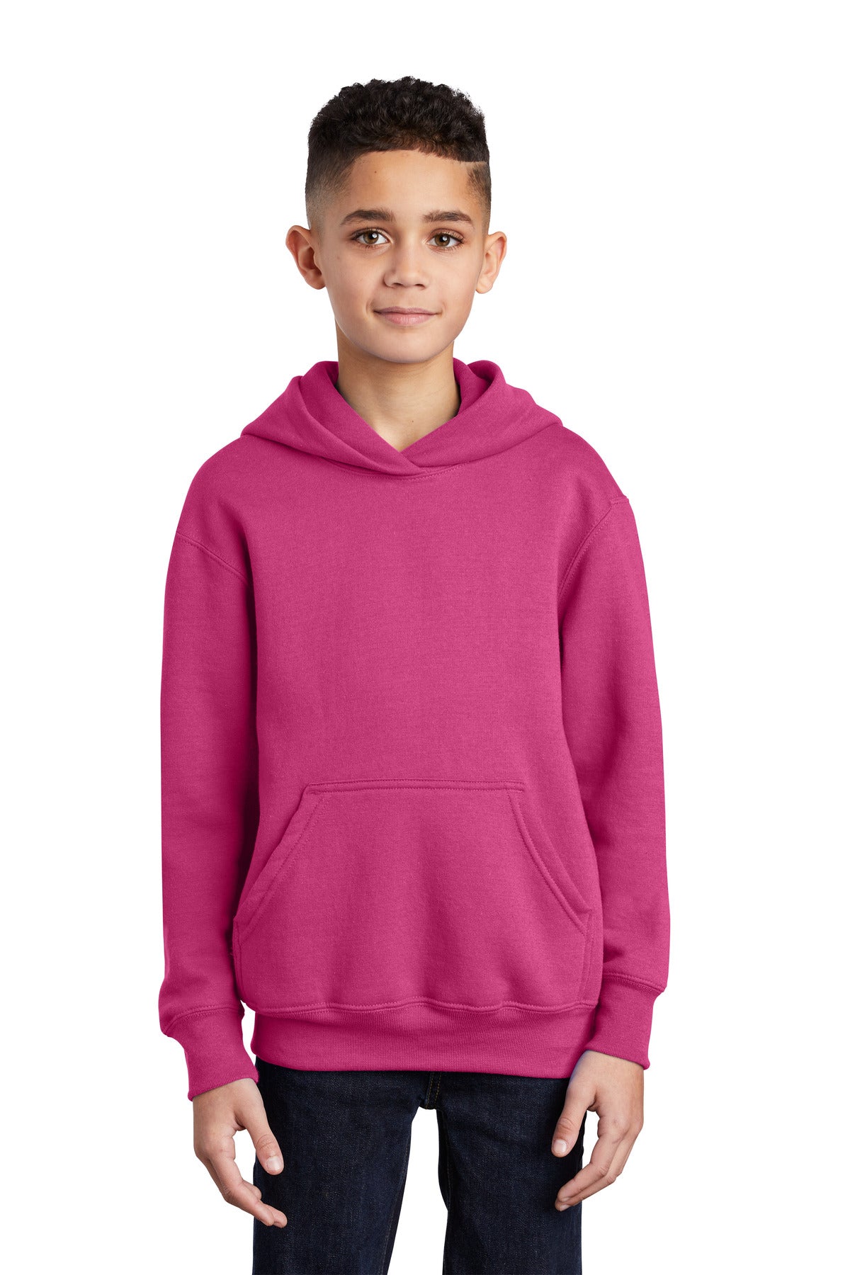 Port & Co Youth Core Fleece Pullover Hooded Sweatshirt.  PC90YH