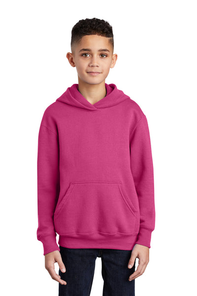 Port & Co Youth Core Fleece Pullover Hooded Sweatshirt.  PC90YH