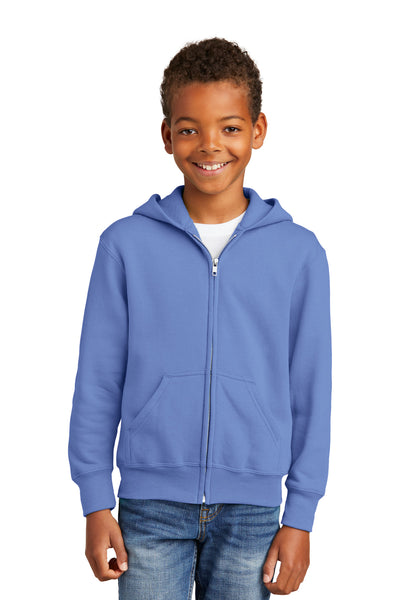 Port & Co Youth Core Fleece Full-Zip Hooded Sweatshirt.  PC90YZH