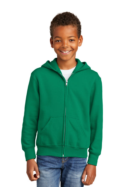 Port & Co Youth Core Fleece Full-Zip Hooded Sweatshirt.  PC90YZH