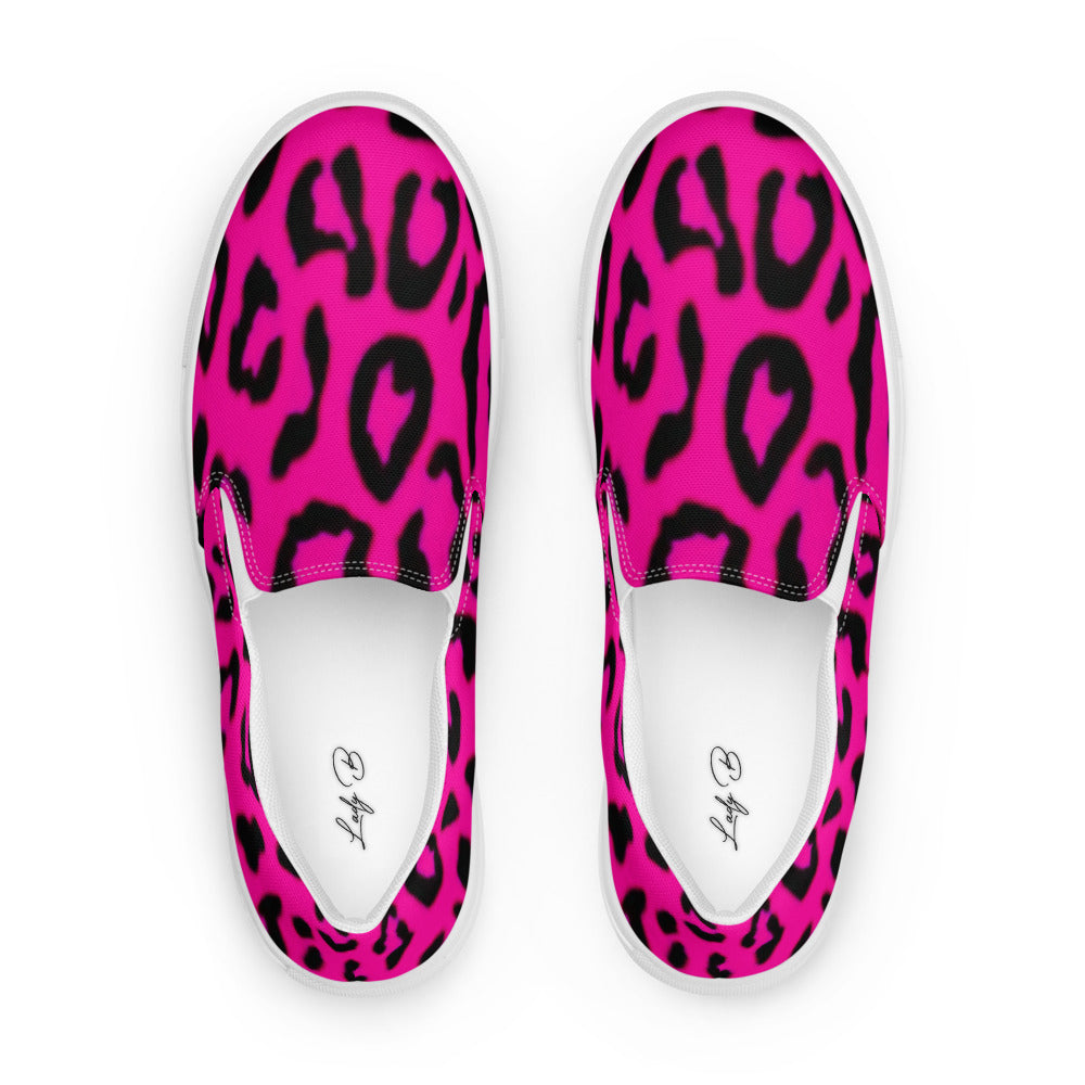 Pink Leopard Slip-Ons