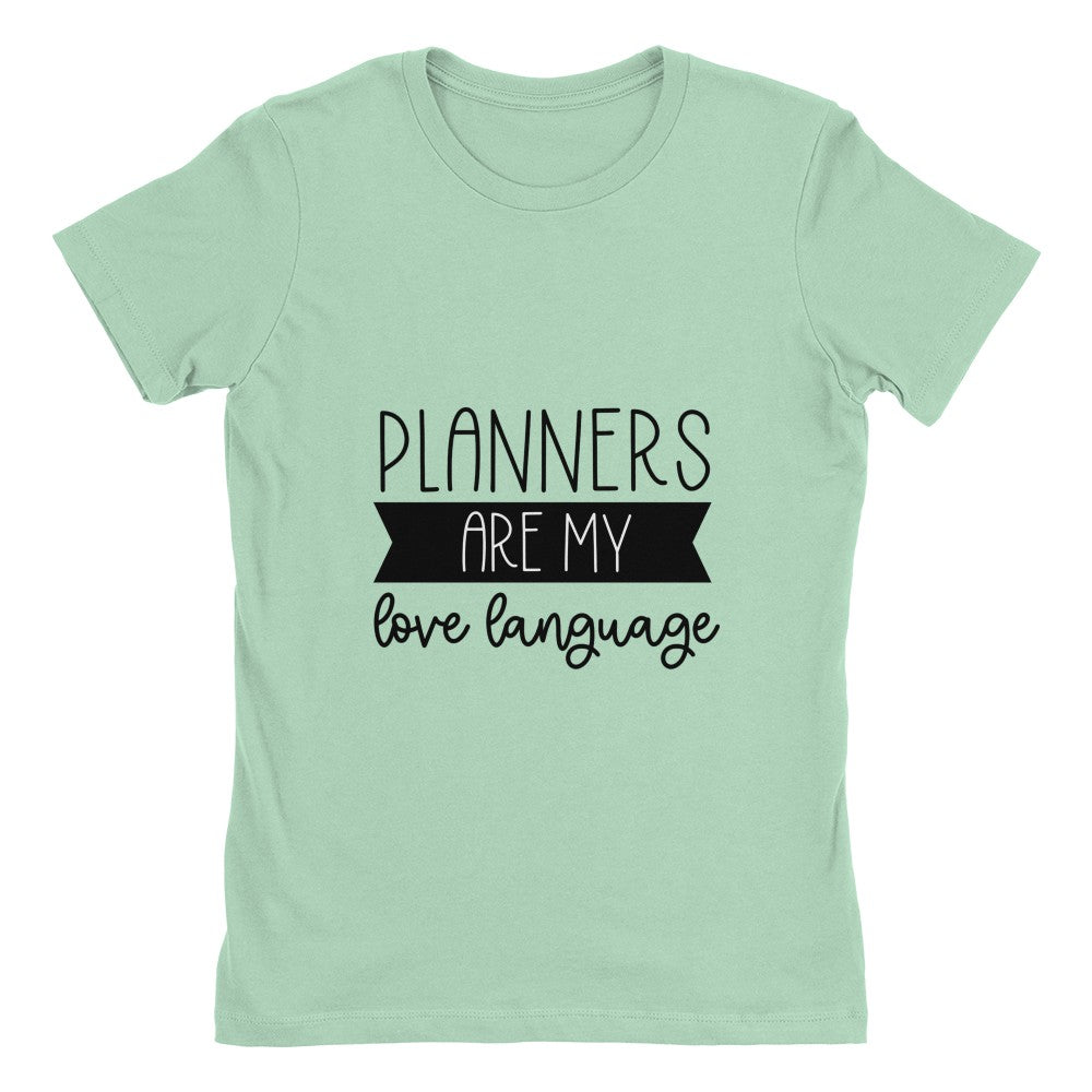 Planners are My Love Language - Women's Cotton Boyfriend Shirt