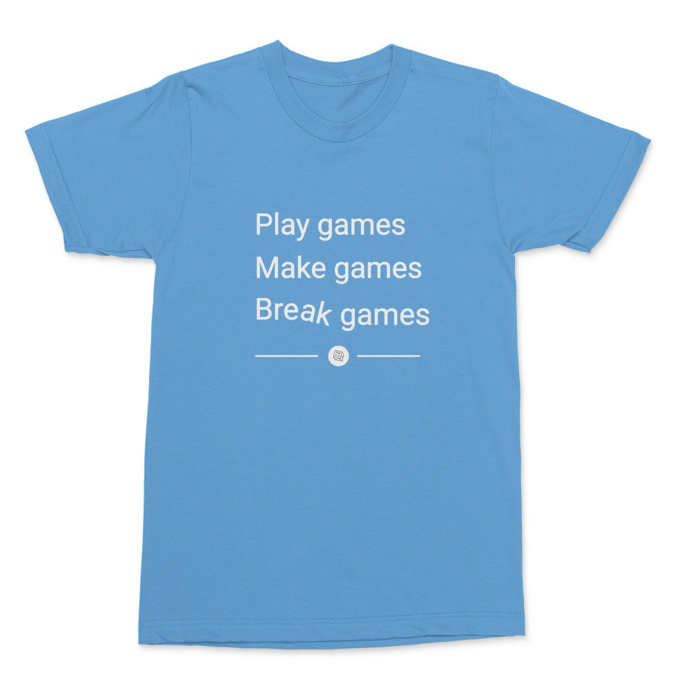 Play Games, Make Games, Break Games
