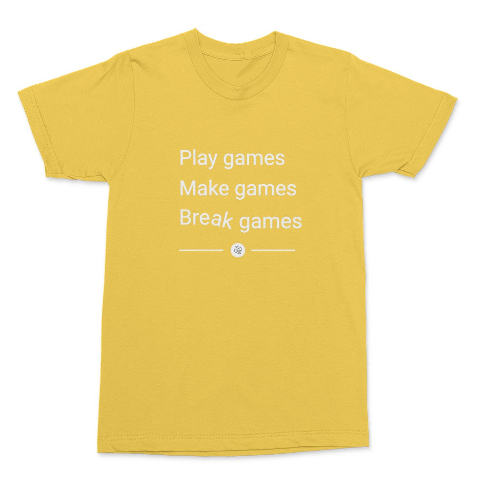 Play Games, Make Games, Break Games