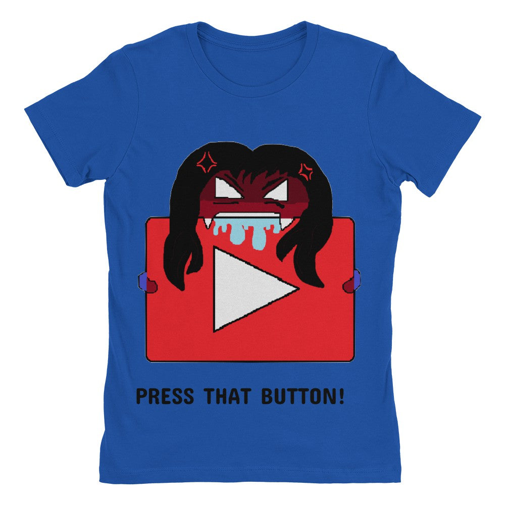 Press that YouTube Button! Women's Cotton Boyfriend T-Shirt