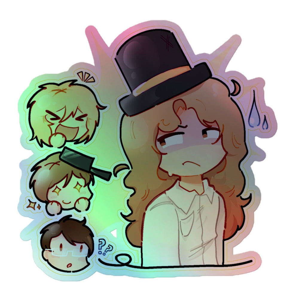 Professor Wacky Tired of the Nonsense Holographic Sticker