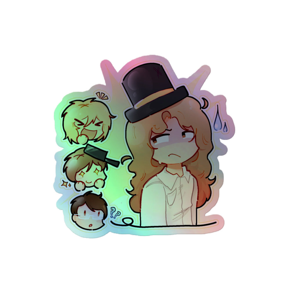 Professor Wacky Tired of the Nonsense Holographic Sticker