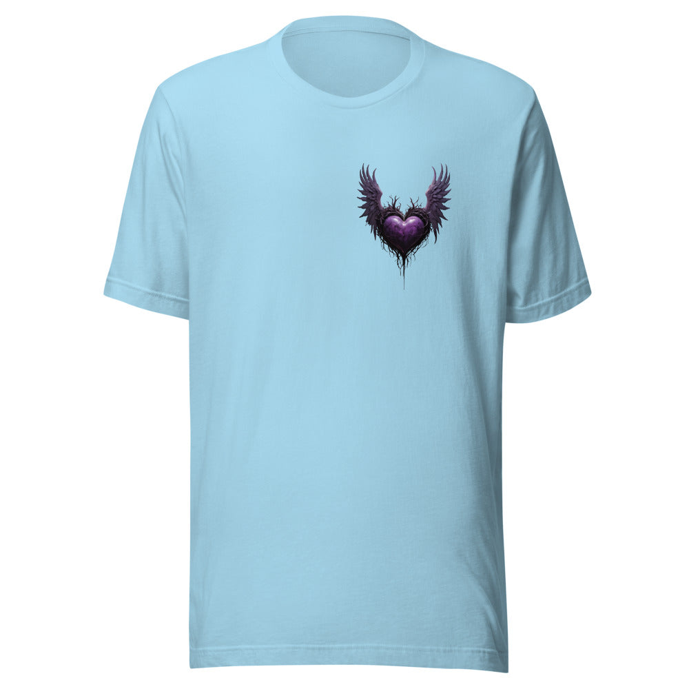 "Midnight Heart: Purple Goth Tee"