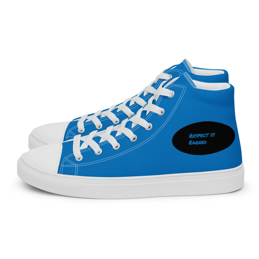 RESPECT IS EARNED Blue x White Shoes